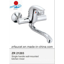 Single Handle Wall Mounted Kitchen Mixer Faucet